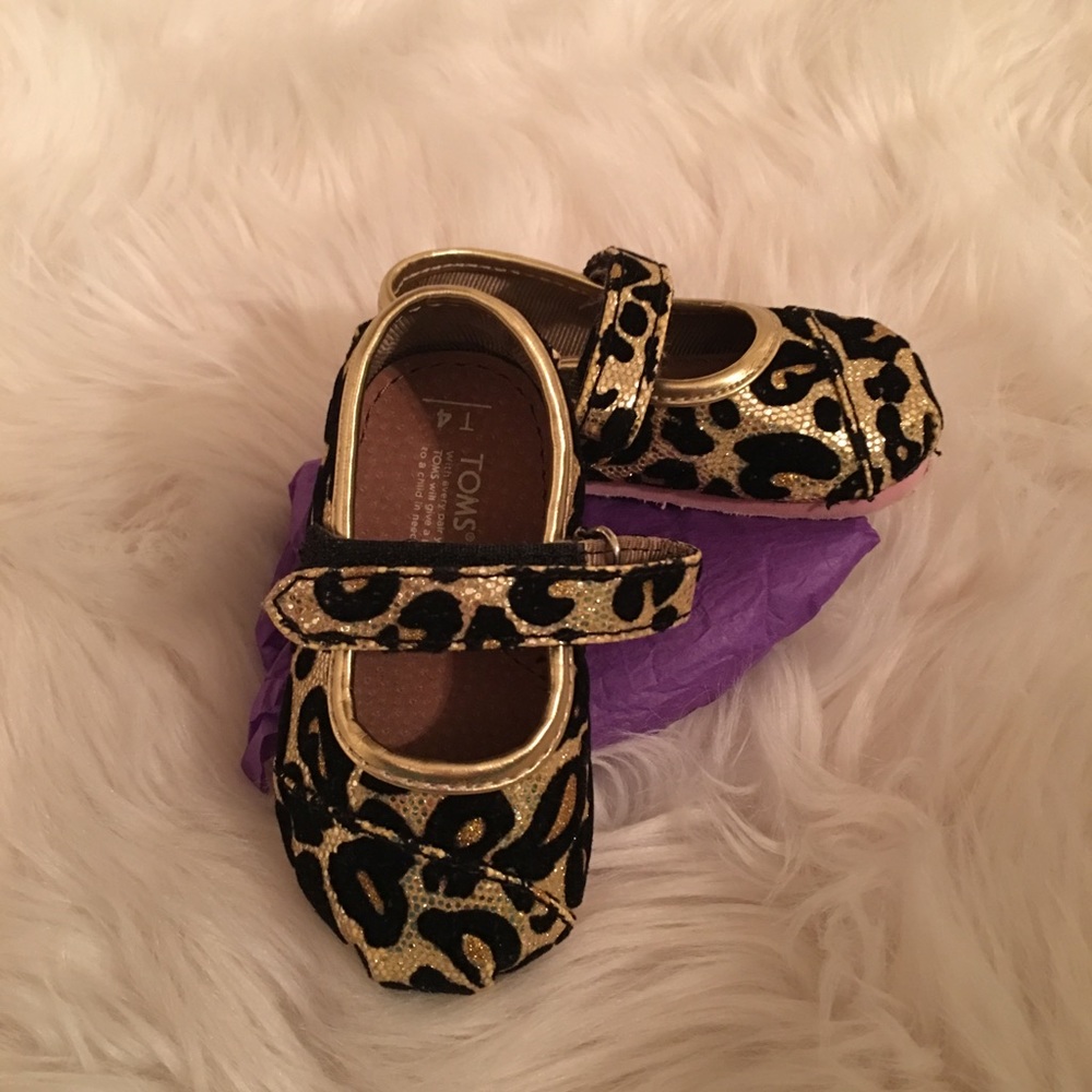 TOMS leopard sequin shoes